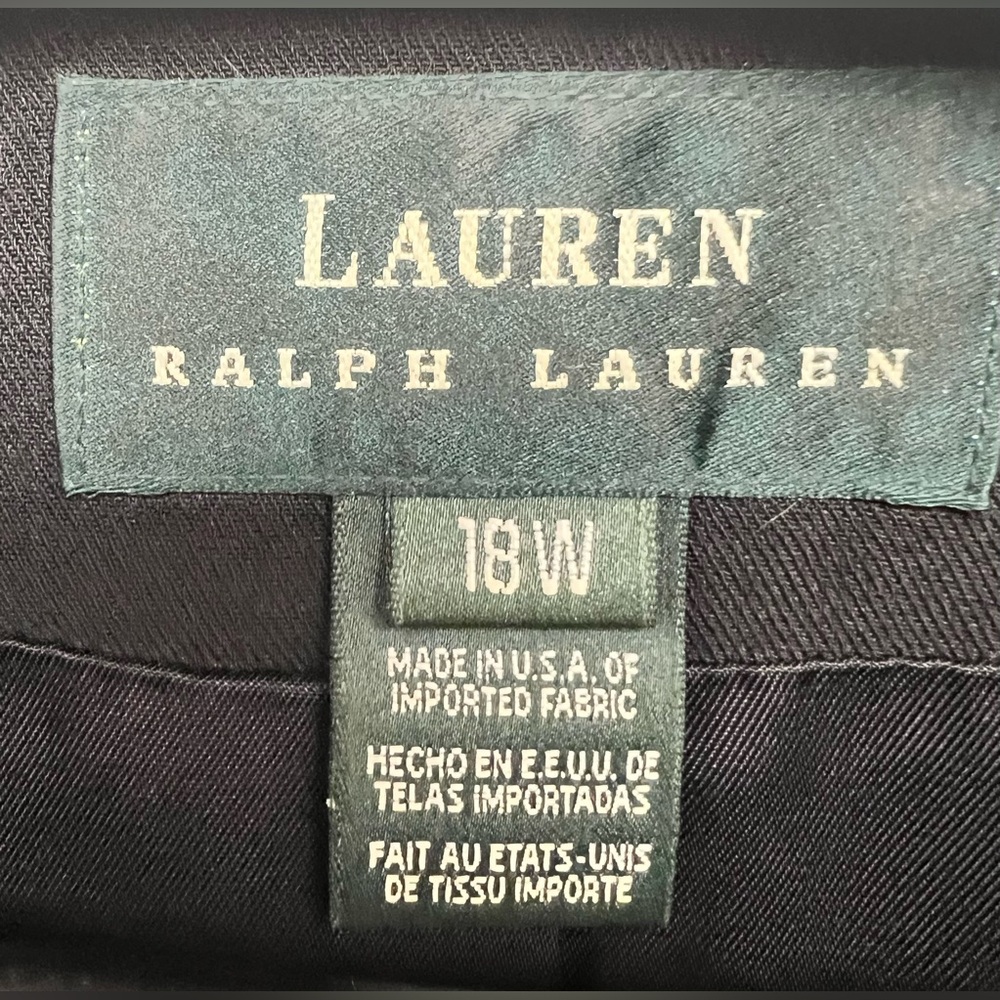 Ralph Lauren Black Womens‎ Blazer, Size:18W, Paper tag, Made in USA - Picture 2 of 6